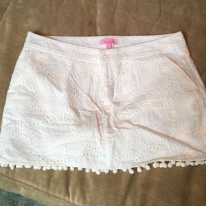 Lilly Pulitzer white eyelet skirt with pockets